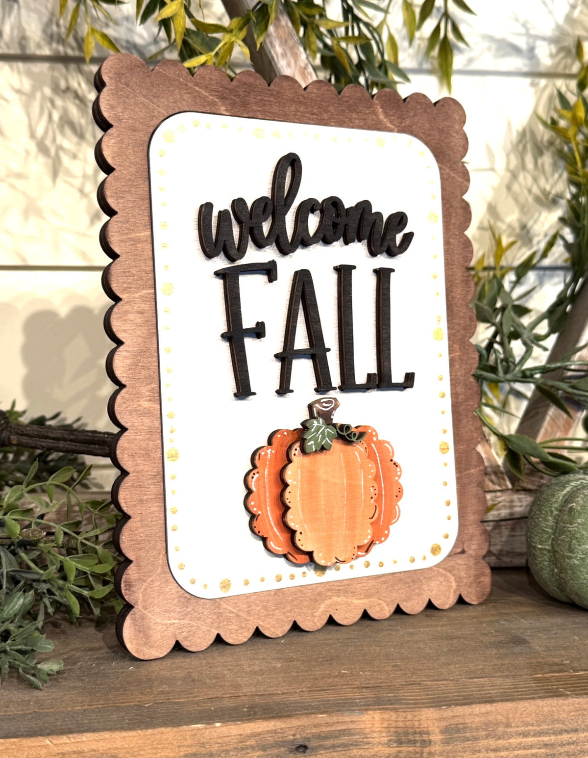 DIY Welcome Fall interchangeable sign
