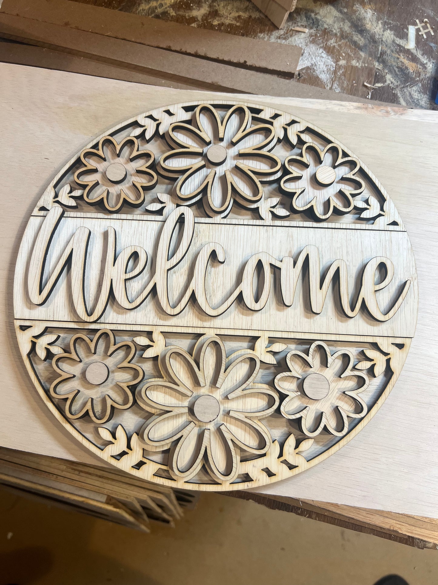 Welcome with flowers