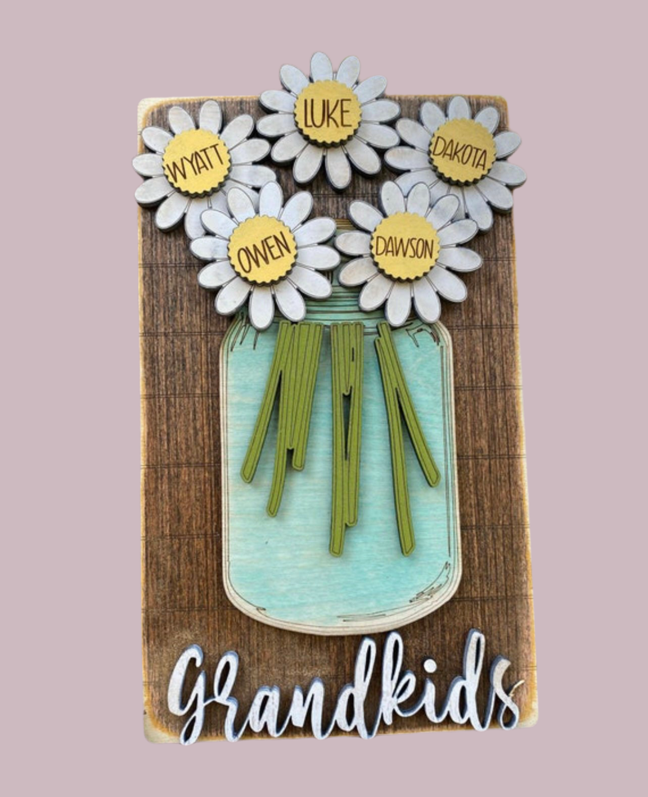 Grandkids flower sign
