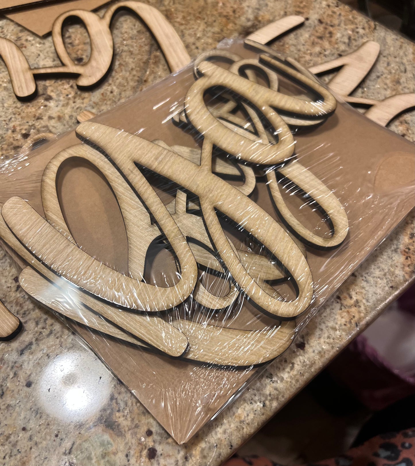 Love ya bye wood letters