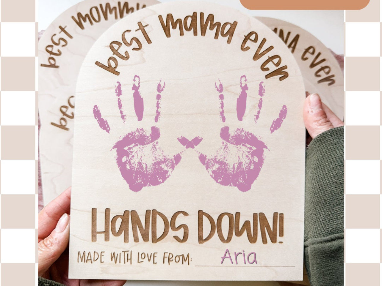 Best “Mama” ever hands down wood sign