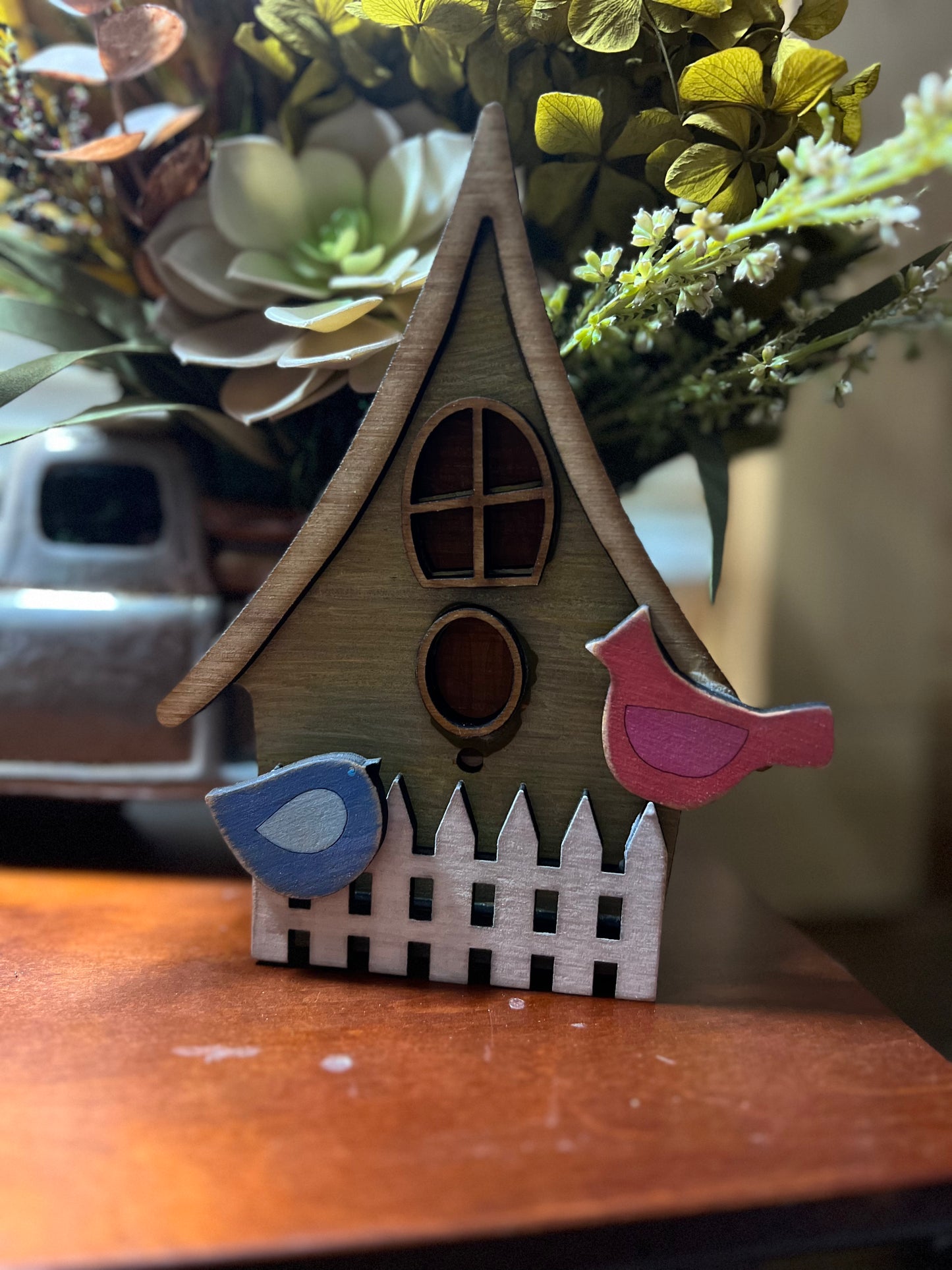 Mini Bird House with fence