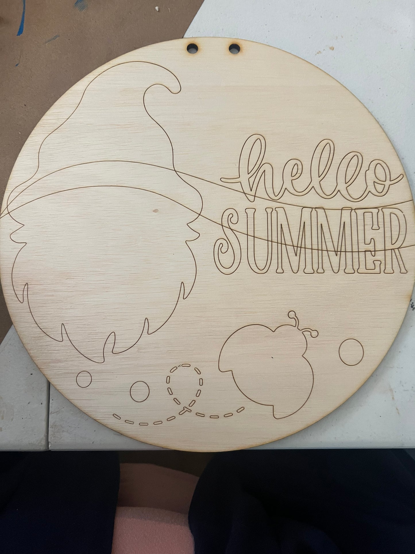 3D Gnome Hello Summer Door Hanger Paint Kit