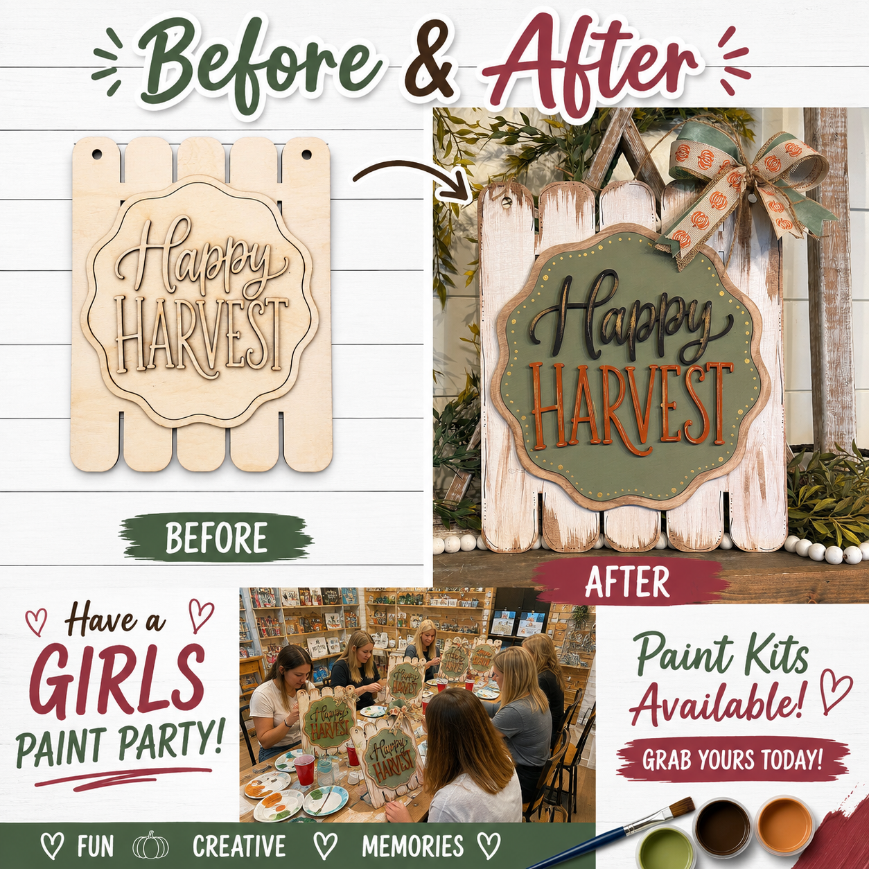 DIY Happy Harvest sign