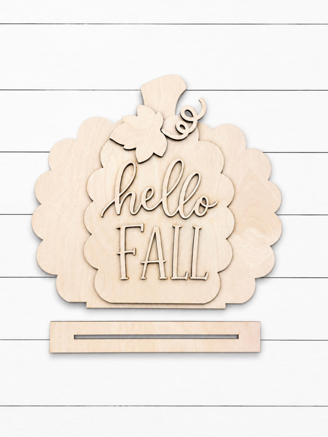 DIY Hello Fall Pumpkin Shelf sitter