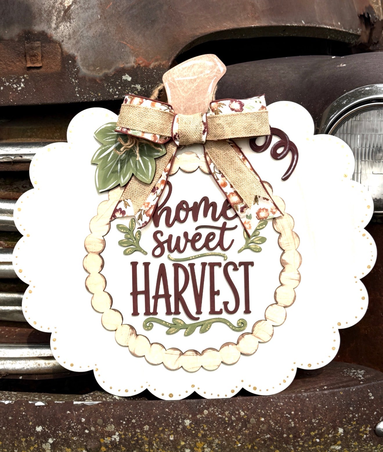 DIY Home Sweet Harvest Pumpkin sign