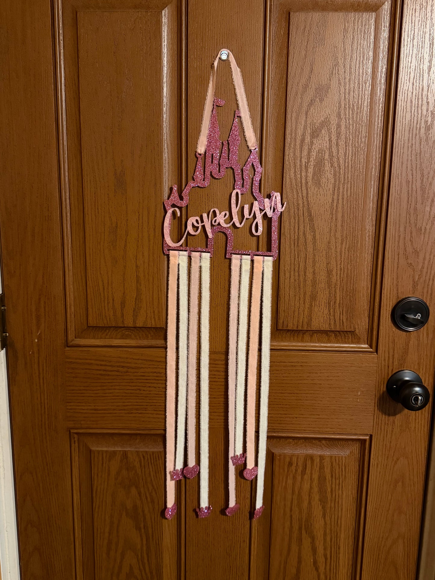 Acrylic Princess Hair bow holder with custom name