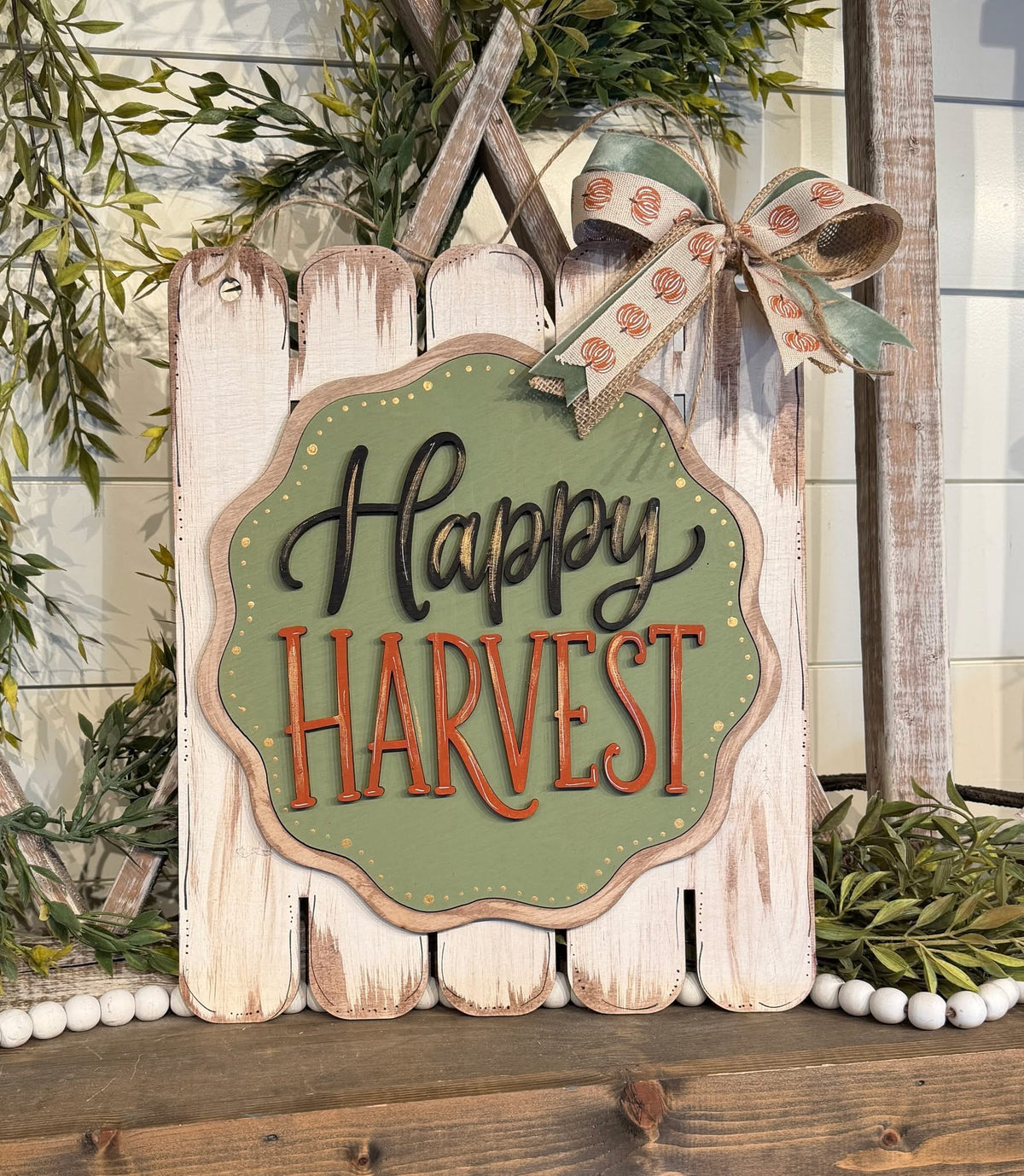 DIY Happy Harvest sign