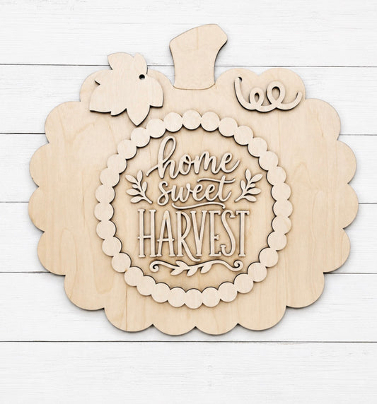 DIY Home Sweet Harvest Pumpkin sign