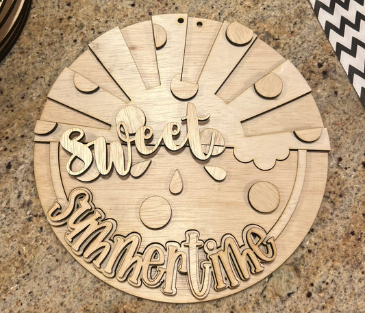 Sweet summer time 12 inch door hanger paint kit