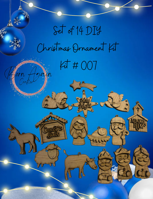 Nativity scene DIY Christmas ornament Kit #007